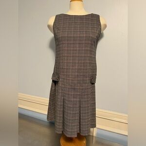 Popstar 90s drop waist tartan pleated dress / tunic